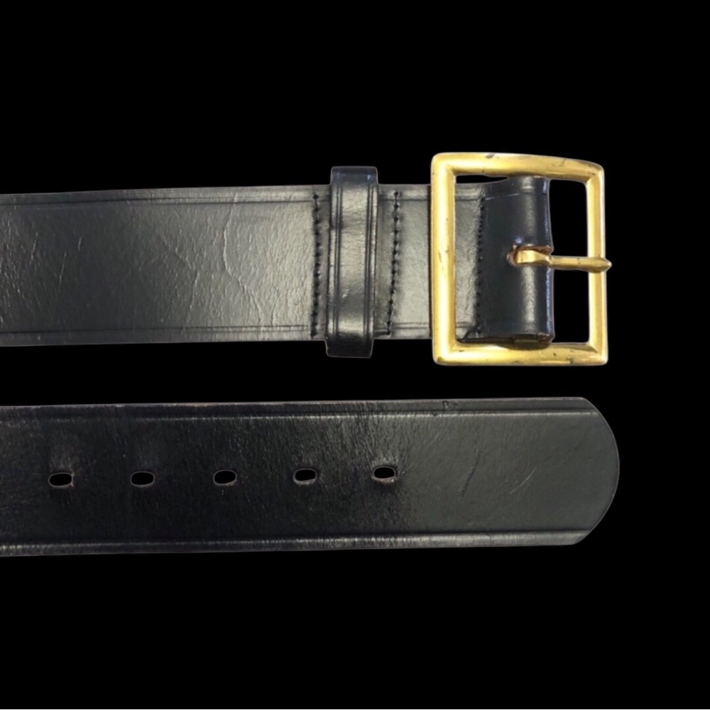 Black leather belt